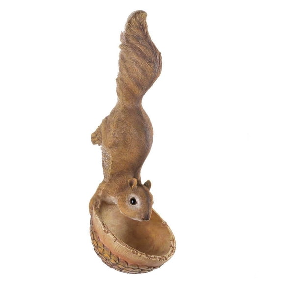 Sparrow Bird Feeder, Scurrying Squirrel Small Outdoor Decorative Seed Bird Feeder