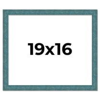 19x16 Frame Blue Rustic Barnwood Solid Wood Picture Frame Width 1.25 Inches | Interior Depth 0.5