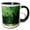 Black/White, variant on 3drose, Usa, South Carolina. Spanish Moss-covered Trees Line a Road., 15oz Two-tone Blue Mug