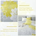 thumbnail image 5 of Davulos King Comforter Set Grey 7 Pieces Bed in a Bag Yellow Floral Bedding Sets Elegant Flower Bed Set Lightweight Comforter for All Season with Flat Sheet, Fitted Sheets, Pillowcases & Shams, 5 of 9