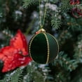 thumbnail image 5 of LanSuare Velvet Christmas Balls, 3.1" Flocked Christmas Tree Ball Ornaments, Shatterproof Plastic Xmas Ornaments for Holiday Wedding Party, Xmas Hanging Decoration(Green), 5 of 6
