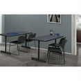 thumbnail image 4 of Regency Kobe 48 x 30 in. T-Base Training Seminar Table- Grey, 2 Zeng Stack Chairs- Black, 4 of 6