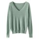 thumbnail image 4 of Suéter de cuello redondo para mujer, informal, de moda, cuello semialto, color liso, suelto, de punto, blusa de poliéster., 4 of 4