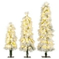 thumbnail image 1 of Costway 3' 4' 5' Artificial Christmas Tree Set with 30 + 50 + 66 Branch Tips Holiday Decoration Tree, 1 of 10