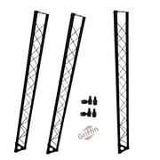 3-PACK Stage Mount Triangle Truss Extension by Griffin 5Ft Trussing Sections for DJ Booth Lighting System Stand Mount Light Cans & Sound Effects for Pro Audio Equipment Gear Parties, Live Gigs