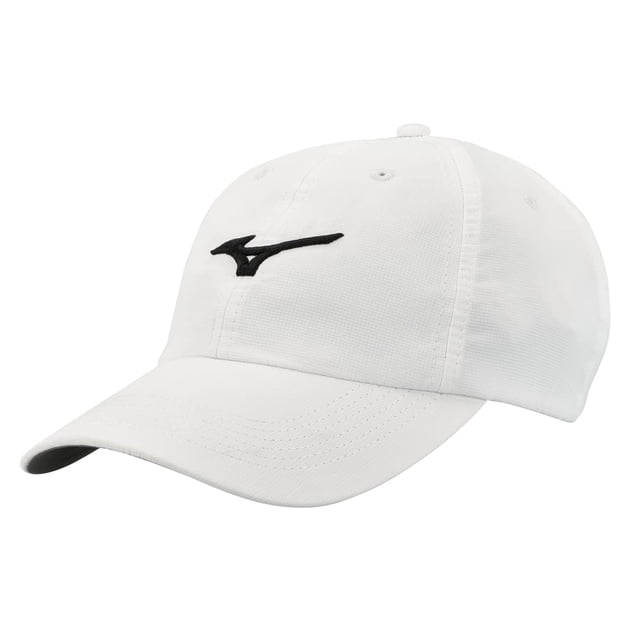 Gorra de Béisbol Ajustable Mizuno para Mujer Tour Blanca/Negra