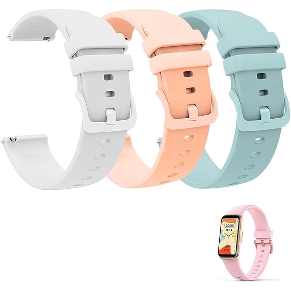 wonima11 Compatible with Meoonley Fitness Tracker Bands, Classic Watch Bands Soft Silicone Bands Bracelet Sports Strap Compatible with Meoonley H98,Compatible for Mgaolo Fitness Tracker-1.47 Inches