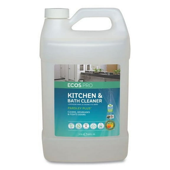 ECOS PRO Parsley Plus All-Purpose Kitchen & Bathroom Cleaner, Herbal Scent, 1 gal Bottle (PL974604)