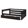 thumbnail image 3 of Camaflexi Twin Size Day Bed with Front Guard Rail & Twin Trundle - Mission Headboard - Cappuccino Finish, 3 of 4