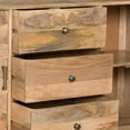 thumbnail image 4 of Mango Wood Sideboard with 3 Drawers 2 Doors and Textured Appearance / Ample Storage and Style, 4 of 7