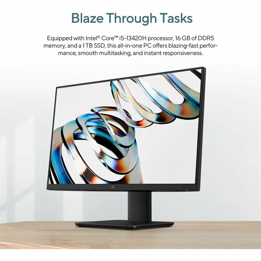 Asus V400 V470VA-DS504T All-in-One Computer - Intel Core i5 13th Gen i5-13420H - 16 GB - 1 TB PCI Express NVMe 4.0 SSD - 27" Full HD Touchscreen - Desktop - Black - Intel Chip - 1920 x 1080 - Windo...