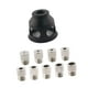 thumbnail image 5 of Kit de guía de broca autocentrante de 2-10 mm, buscador de centro de aleación de aluminio, perforadora vertical portátil con bujes de broca Negro, 5 of 8