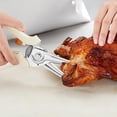 thumbnail image 3 of OOU White Bear Kitchen Scissors, All Purpose Heavy Duty Sharp Kitchen Shears Dishwasher Safe, Cooking Shears for Kitchen Meat Chicken Fish Poultry Herb Bread, 3 of 7