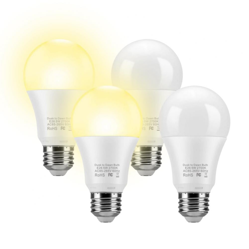 Motion Sensor Light Bulbs, 5W E26 Motion Activated Dusk to Dawn Security Light Bulb Outdoor