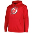 thumbnail image 2 of Men's Profile Jack Hughes Red New Jersey Devils Big & Tall Name & Number Pullover Hoodie, 2 of 3