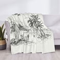 thumbnail image 3 of Yiaed Summer Vacation Scene With Camping Van Print Blanket Throw Blanket Soft Cozy Flannel Blanket for Home Bed Sofa Couch Chair-60"x50", 3 of 6