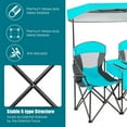 thumbnail image 3 of Kadyn Patio Beach Chairs, Camping Chairs for Outdoors, Portable Folding Camping Canopy Chairs with Cup Holder-Turquoise, 3 of 8