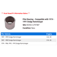 thumbnail image 2 of Pilot Bearing - Compatible with 1974 - 1991 Dodge Ramcharger 1975 1976 1977 1978 1979 1980 1981 1982 1983 1984 1985 1986 1987 1988 1989 1990, 2 of 2