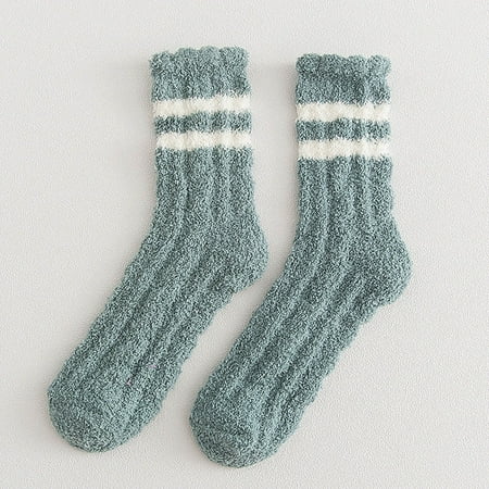 

qazqa winter stocking stocking lady stocking striped candy coloured coral stocking with thick warm floor socks