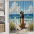thumbnail image 4 of Lion Print Shower Curtain Set 4-Set Bathroom Decor Set Jungle Animal ThemeIncludes Toilet Cover Mat ,Floor Mat ,U-Mat ,Shower Curtain with 12 Hooks,72inx72in, 4 of 7