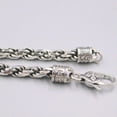 thumbnail image 5 of K-KED Real S925 Silver Necklace For Men 6mm Vintage Rope Link Chain 24inch Length, 5 of 5