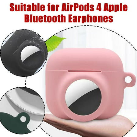 BQLQBQLQ White E For Airpods4 Apple Wireless Bluetooth Headset Anti-Lost Device Two-In-One Silicone Protective Cover
