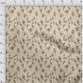 thumbnail image 4 of oneOone Polyester Spandex Brown Fabric Floral Retro Sewing Craft Projects Fabric Prints By Yard 56 Inch Wide, 4 of 5