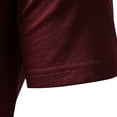 thumbnail image 5 of AHTJRT Men's Stretchy Slim Fit Short Sleeve Henley Shirt for Casual Wear Wine L, 5 of 8