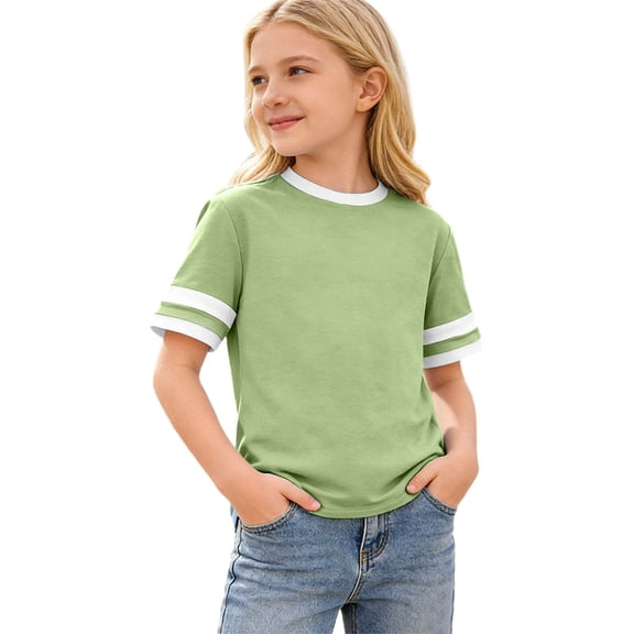 Shadoumai Toddler Girl Tops 5t Floral Printed Cowl Neck Shirt Short Sleeve Tee for Toddler Soft Holidays Tops Multicolor Shirts for Kids