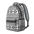 thumbnail image 2 of Folk Art Boho Chic Bookbag - Roomy 17" Laptop Sleeve with Reinforced Handles | Durable Oxford Fabric Campus Backpack, Water-Repellent Tribal Design Carrier for High School & University Students, 2 of 6