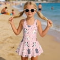 thumbnail image 3 of Tutolipy Cat Print Childrens Swimwear, Soft Cute Sleeveless Bathing Suit for Beach, Size 5-6 Years, 3 of 8