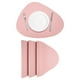 thumbnail image 1 of 4 Pcs Manteles Individuales de Cuero Sintético para Mesa de Cena, Manteles en Forma de Gota Resistentes al Calor (Rosa), 1 of 5