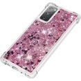 thumbnail image 6 of Compatible with Samsung Galaxy S20 FE Case Glitter Liquid Cute Clear Phone Case Floating Quicksand Shockproof Protective Bumper Silicone Soft TPU Case for Samsung Galaxy S20 FE Love Rose YB, 6 of 6