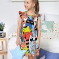 thumbnail image 4 of Balery Funny Cats Camisón de princesa para niñas, pijama de algodón con mangas abullonadas, suave y bonito.-XX-Large, 4 of 6