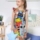 thumbnail image 4 of Fotbe Funny Cats Vestido de Dormir para Niñas de 3 a 10 Años, Mangas Cortas, Estilo Princesa, Pijama Camisón con Mangas Voladas-XX-Large, 4 of 6