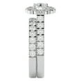 thumbnail image 4 of SuperJeweler 2 Carat Halo Moissanite Bridal Set In 14 Karat White Gold For Women, 4 of 6