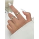 thumbnail image 1 of Anillo de garra apilable de 2 piezas, juego de anillos de garra abierta apilables, anillos de promesa, anillos únicos y elegantes de moda, anillos de compromiso, regalos de joyería., 1 of 4
