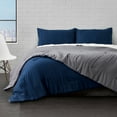 thumbnail image 3 of Reversible Brushed Microfiber Plush Down-Alt Comforter Set, 3 of 4