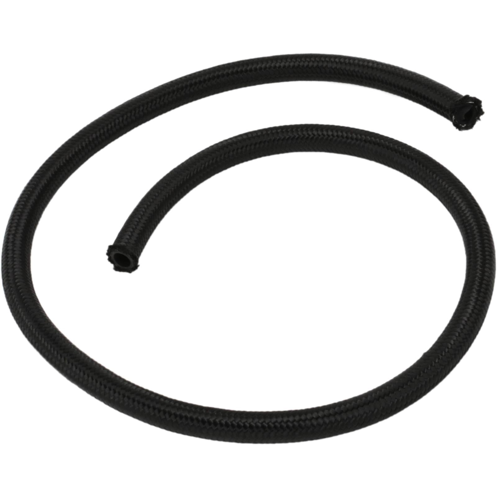 Fragola Premium Black Nylon Braided Rubber Hose, 6 AN, 20 Ft