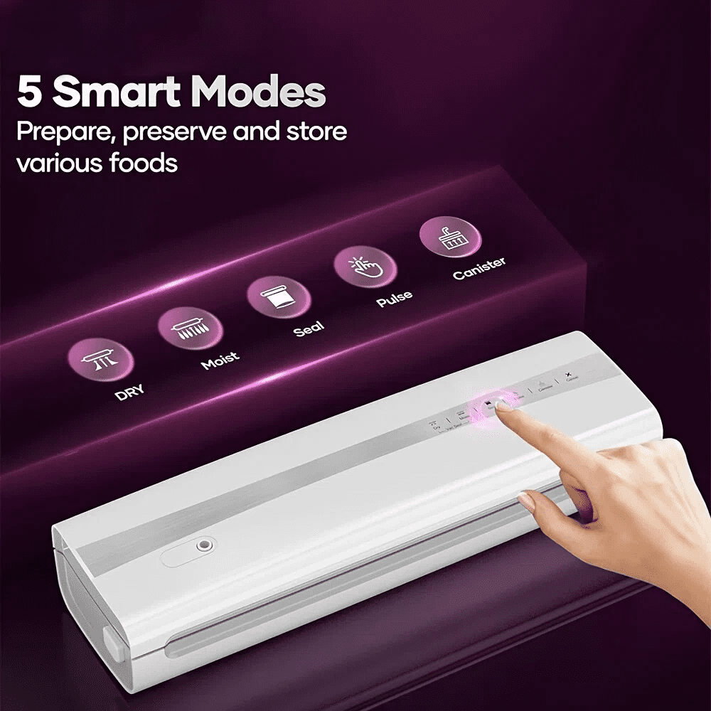 Vacuum Sealing Machine, Automatic Food Sealer with Bag Cutter, Vacuum Seal Roll Included, Dry & Moist Food Modes