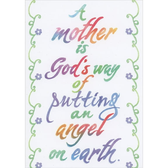 Designer Greetings God's Way of Putting an Angel on Earth Religious Mother's Day Card