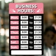 thumbnail image 4 of Etiqueta adhesiva de horario comercial, señal adhesiva de horario de operación regrabable para tienda de oficina, 4 of 7