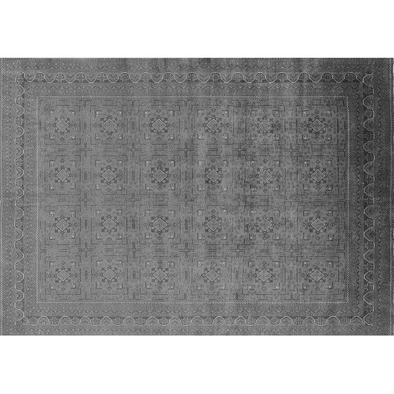Ahgly Company Indoor Rectangle Oriental Gray Industrial Area Rugs, 5' x 7'