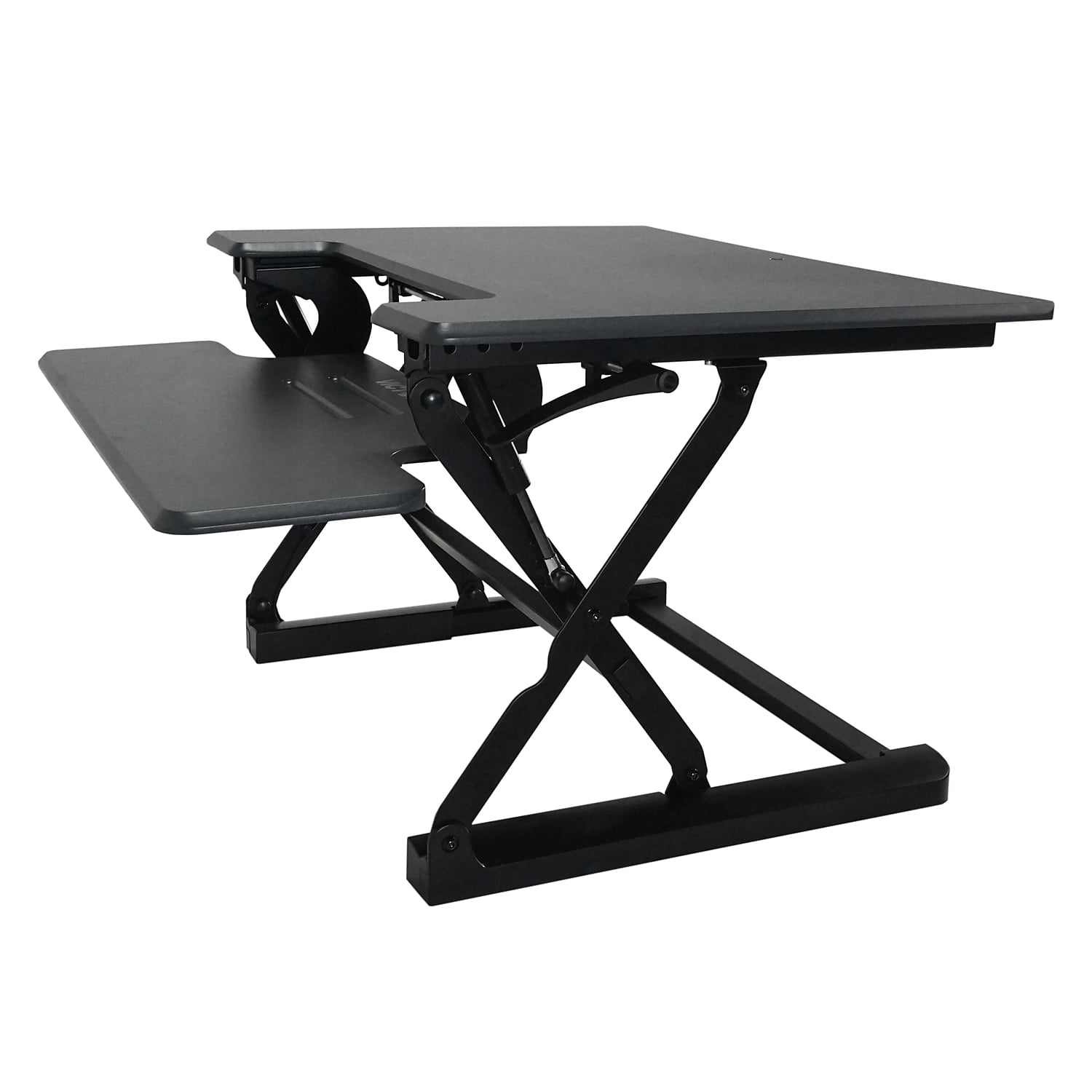 Victor Technology DCX760 High Rise Height Adjustable Standing Desk With Keyboard Tray
