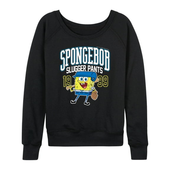 SpongeBob SquarePants - SpongeBob Slugger Pants - Women's Lightweight French Terry Long Sleeve Shirt