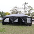 thumbnail image 5 of 10'x20' Outdoor Party Tent with 6 Removable Sidewalls, Waterproof Canopy Patio Wedding Gazebo, Black, 5 of 14