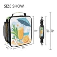 thumbnail image 5 of Square Lunch Bag 10.5*3.5*9.5 Inches Cooler Bag Lunch Bag Insulation Portable Durable Fashion Orange Juice Cartoon, 5 of 6