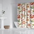 thumbnail image 2 of Waterproof Beautiful Colorful Floral Shower Curtain 72x72 Inch Boho Style Polyester Unique Shower Curtain for Bathroom Hotel Home Decor with 12 Plastic Hooks, 2 of 5