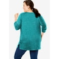 thumbnail image 2 of Woman Within Plus Size Perfect Printed Long-Sleeve Henley Tee, 2 of 6