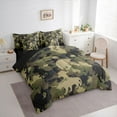 thumbnail image 3 of Castle Fairy Animal Leopard Bedding Comforter Set 7-Piece for Boys Girls,Abstract Geometric King Bedding Sets,Green Camouflage Ultra Soft Bed Sheets,Microfiber Bedroom Decor,Reversible, 3 of 8